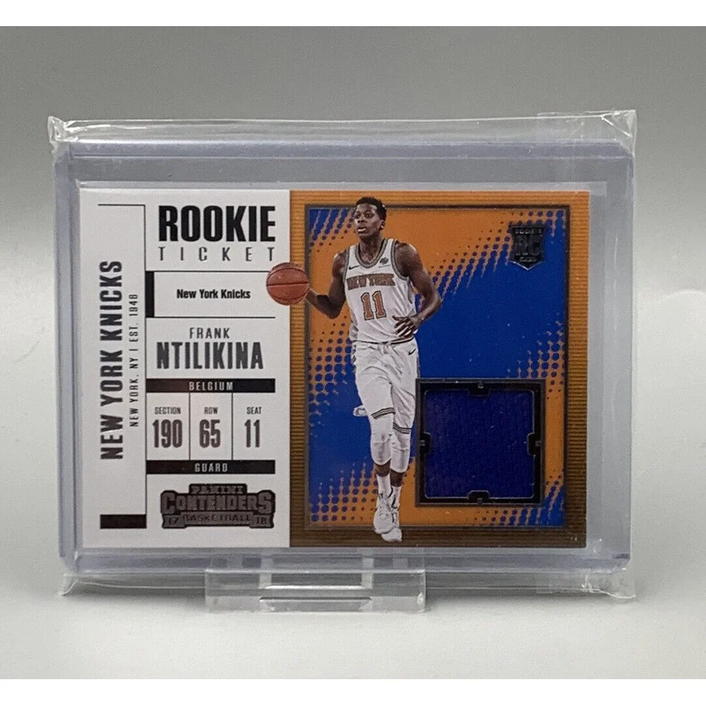 2017-18 CONTENDERS FRANK NTILIKINA ROOKIE TICKET RC JERSEY PATCH  New York Nicks